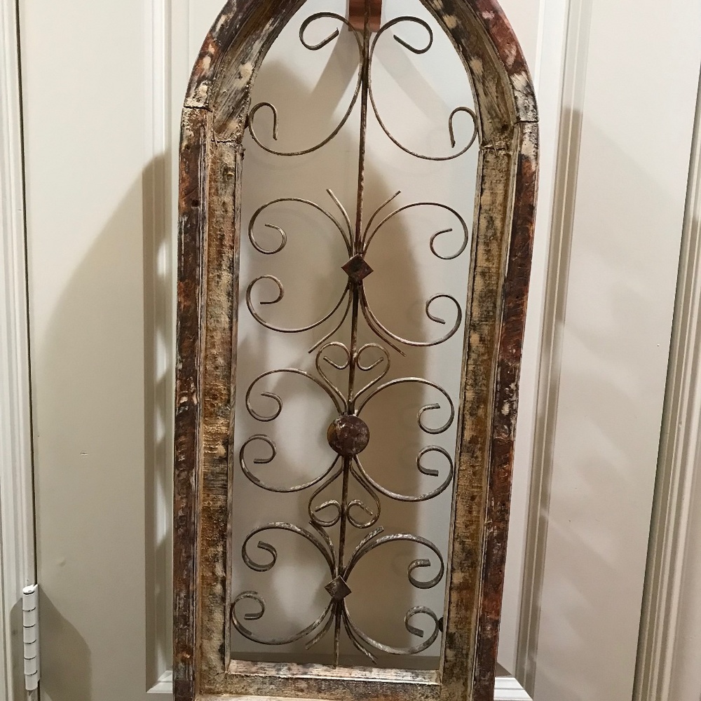 Wood and Metal Cathedral wall decor